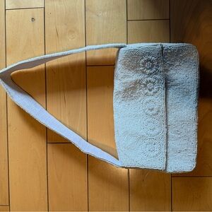 White beaded bag